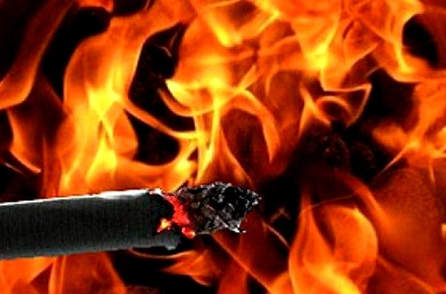 60 раз, сигарета стала причиной возгорания в квартире